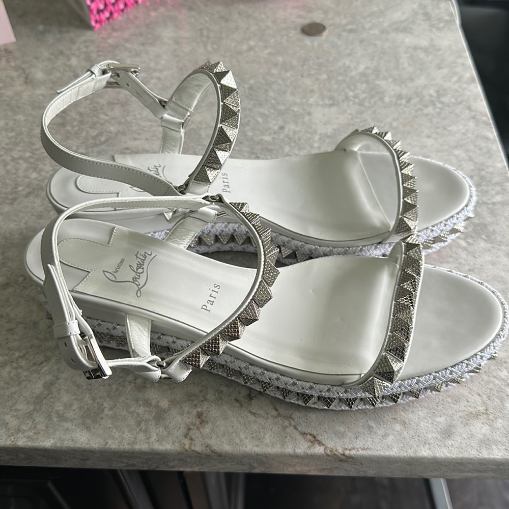 Brand new never worn Christian louboutin espadrille sandals